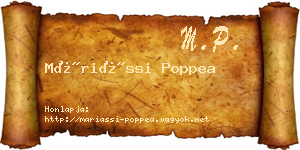 Máriássi Poppea névjegykártya